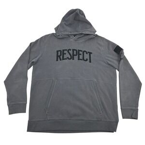 Under Armour Project Rock Hoodie Mens 2XL Gray Respect ColdGear Fleece Pullover